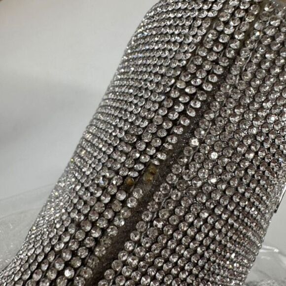 NIB Steve Madden Elysia Rhinestone Pointed toe Boot Bootie Size 9.5 Glitter Glam - Picture 5 of 16